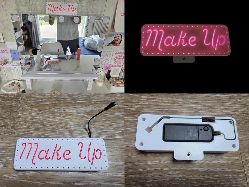 Bảng đèn trang trí Make Up (Neon Sign) cho góc làm đẹp - Image 1