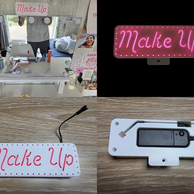 Bảng đèn trang trí Make Up (Neon Sign) cho góc làm đẹp