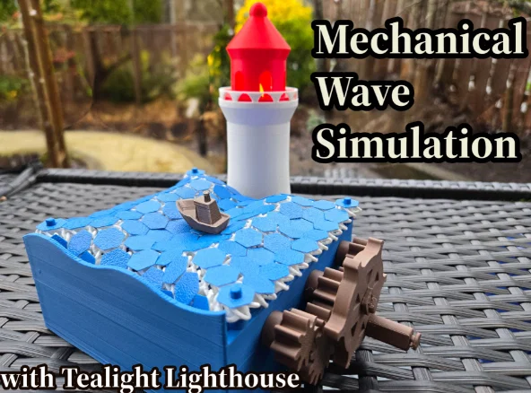 Mô hình sóng biển cơ khí và hải đăng 3D ấn tượng - Image 1
