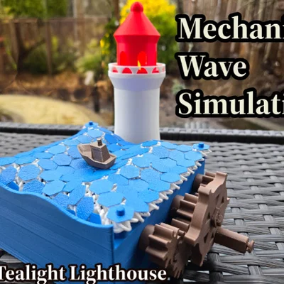 Mô hình sóng biển cơ khí và hải đăng 3D ấn tượng