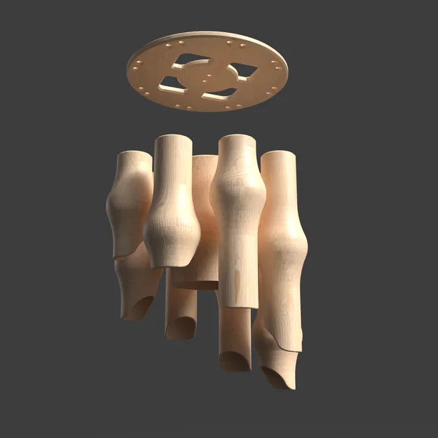 Mẫu in 3D chuông gió Bulbous Chime nghệ thuật trang trí nhà cửa - Image 1