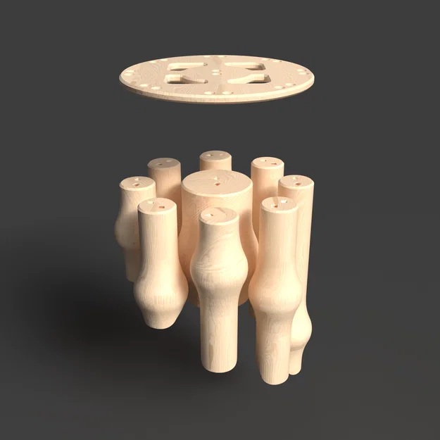Mẫu in 3D chuông gió Bulbous Chime nghệ thuật trang trí nhà cửa - Image 2
