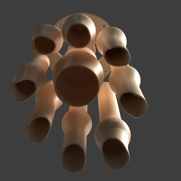 Mẫu in 3D chuông gió Bulbous Chime nghệ thuật trang trí nhà cửa - Image 3