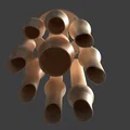 Mẫu in 3D chuông gió Bulbous Chime nghệ thuật trang trí nhà cửa - Thumbnail 3