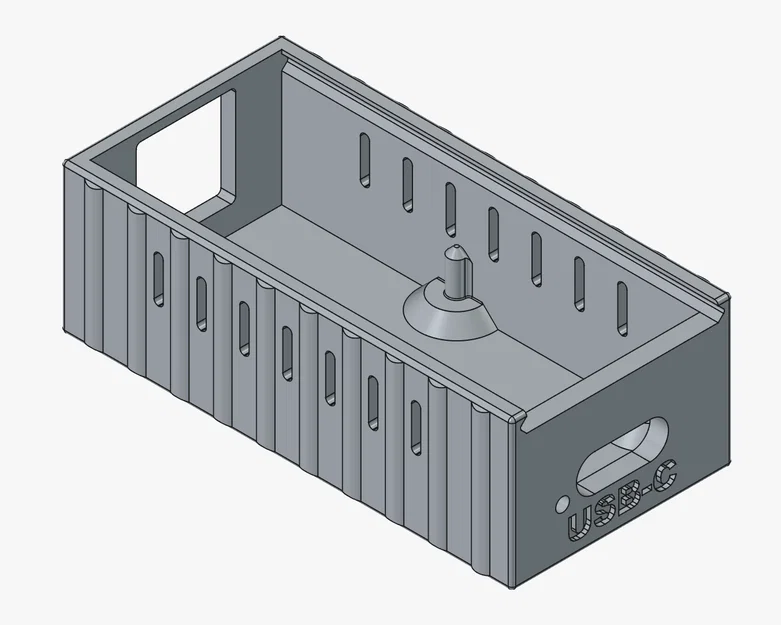 Hộp bảo vệ mạch chuyển đổi nguồn DC Jack sang USB-C PD (3D Model) - Image 1