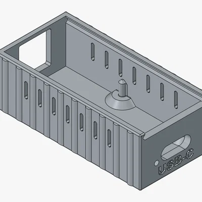 Hộp bảo vệ mạch chuyển đổi nguồn DC Jack sang USB-C PD (3D Model)