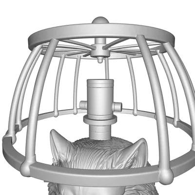 Mô hình Đèn Tượng Sói – Thiết kế 3D trang trí PBR (FBX, STL, USDZ, GLB)