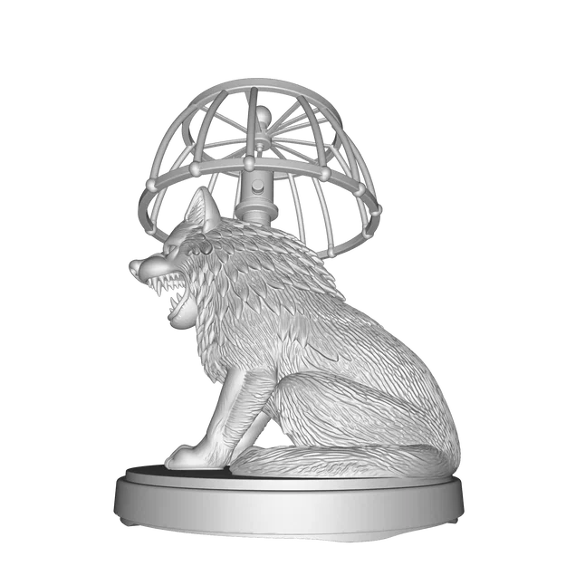 Mô hình Đèn Tượng Sói – Thiết kế 3D trang trí PBR (FBX, STL, USDZ, GLB) - Image 5