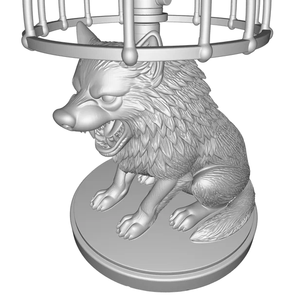 Mô hình Đèn Tượng Sói – Thiết kế 3D trang trí PBR (FBX, STL, USDZ, GLB) - Image 7