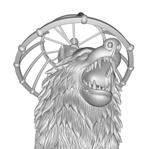 Mô hình Đèn Tượng Sói – Thiết kế 3D trang trí PBR (FBX, STL, USDZ, GLB) - Image 9