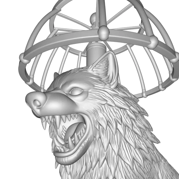 Mô hình Đèn Tượng Sói – Thiết kế 3D trang trí PBR (FBX, STL, USDZ, GLB) - Image 12