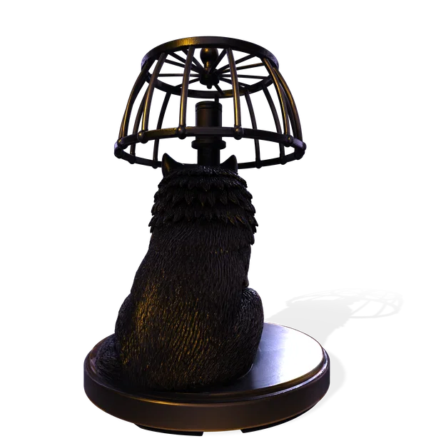 Mô hình Đèn Tượng Sói – Thiết kế 3D trang trí PBR (FBX, STL, USDZ, GLB) - Image 13
