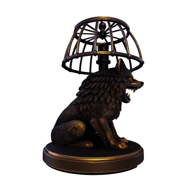 Mô hình Đèn Tượng Sói – Thiết kế 3D trang trí PBR (FBX, STL, USDZ, GLB) - Image 16