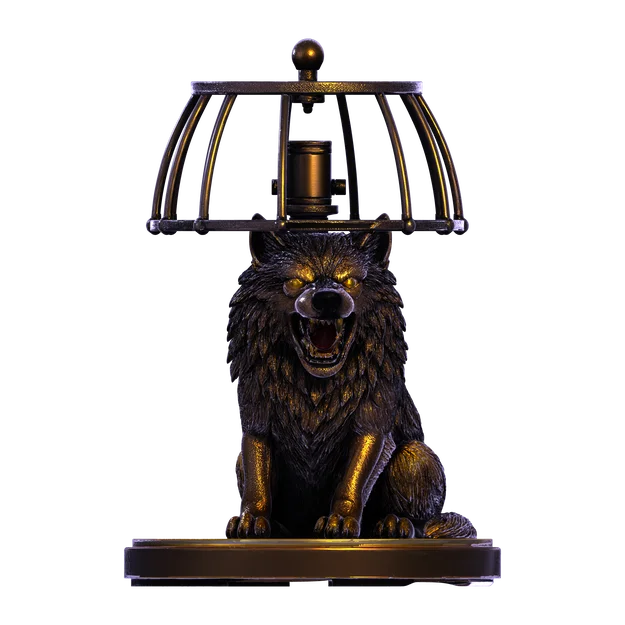 Mô hình Đèn Tượng Sói – Thiết kế 3D trang trí PBR (FBX, STL, USDZ, GLB) - Image 17