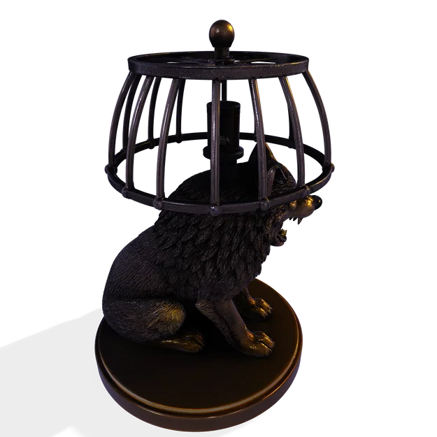 Mô hình Đèn Tượng Sói – Thiết kế 3D trang trí PBR (FBX, STL, USDZ, GLB) - Image 18