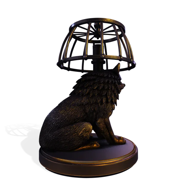 Mô hình Đèn Tượng Sói – Thiết kế 3D trang trí PBR (FBX, STL, USDZ, GLB) - Image 19