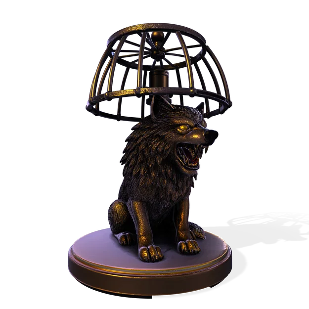 Mô hình Đèn Tượng Sói – Thiết kế 3D trang trí PBR (FBX, STL, USDZ, GLB) - Image 22