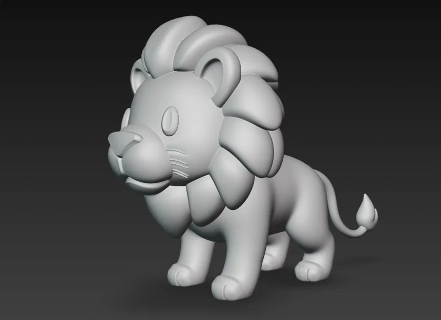 Mô hình chú sư tử hoạt hình 3D đáng yêu cho máy in FDM - Image 1