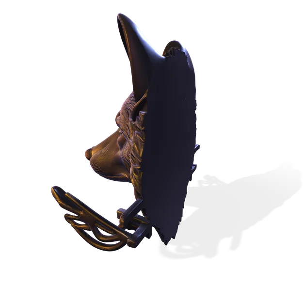 Móc Treo Tường Hình Đầu Sói – Mô Hình 3D Trang Trí & Đa Năng (FBX, STL, USDZ, GLB) - Image 3
