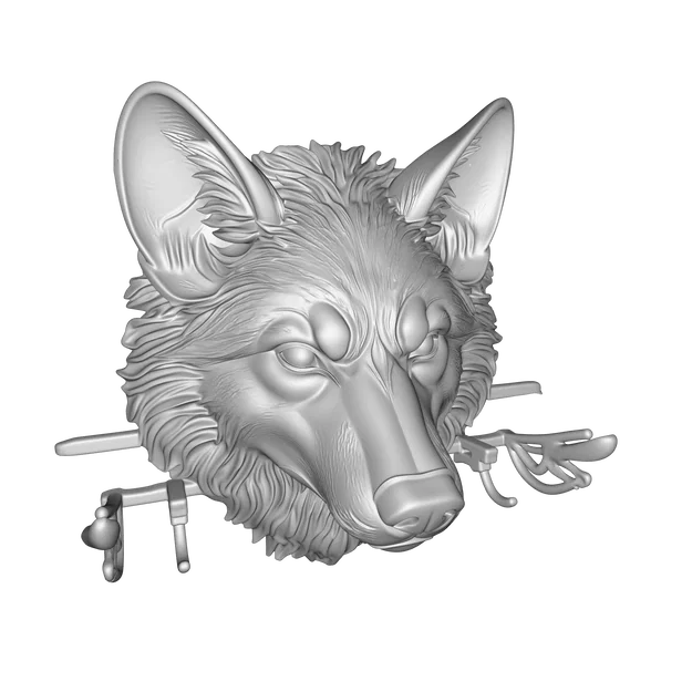 Móc Treo Tường Hình Đầu Sói – Mô Hình 3D Trang Trí & Đa Năng (FBX, STL, USDZ, GLB) - Image 8