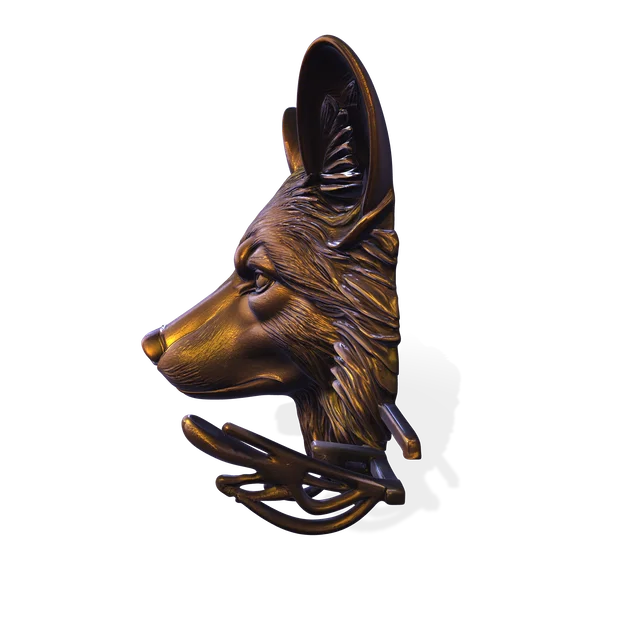Móc Treo Tường Hình Đầu Sói – Mô Hình 3D Trang Trí & Đa Năng (FBX, STL, USDZ, GLB) - Image 11