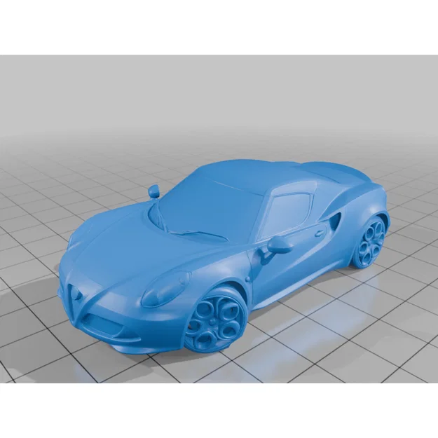 Mô hình siêu xe Alfa Romeo 4C 3D Print - Trang trí bàn làm việc cực chất - Image 1