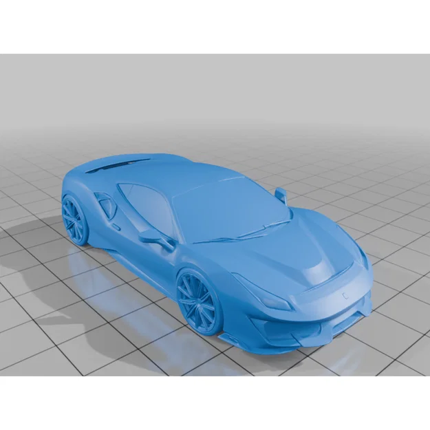 Mô hình 3D siêu xe Ferrari 488 Pista chất lượng cao để trang trí - Image 1