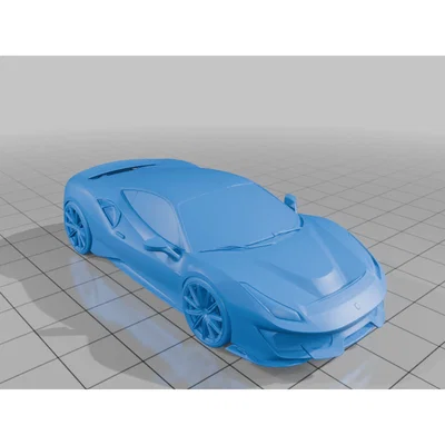 Mô hình 3D siêu xe Ferrari 488 Pista chất lượng cao để trang trí
