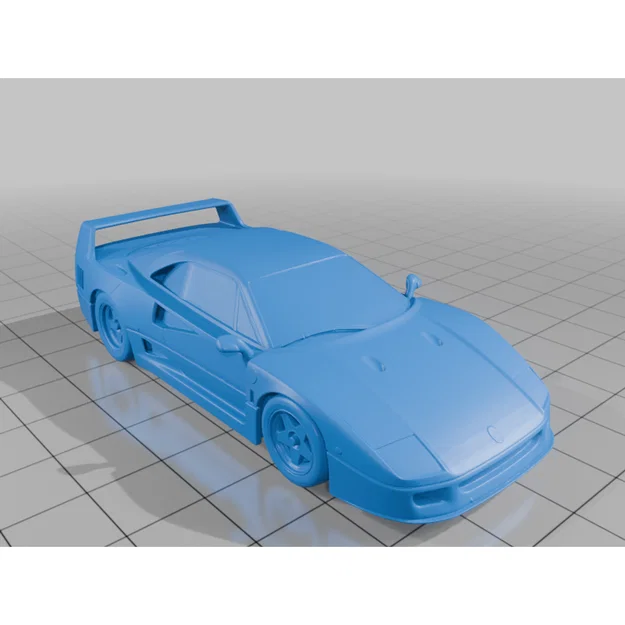 Mô hình siêu xe Ferrari F40 in 3D ấn tượng - Tải file STL miễn phí - Image 1