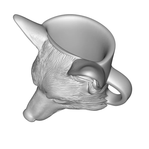 Mô hình cốc đầu Sói 3D – Đồ dùng gốm nghệ thuật (OBJ, STL, FBX, GLTF, BLEND, DAE, PLY, 3MF) - Image 7