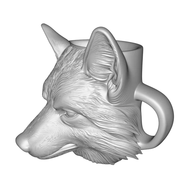 Mô hình cốc đầu Sói 3D – Đồ dùng gốm nghệ thuật (OBJ, STL, FBX, GLTF, BLEND, DAE, PLY, 3MF) - Image 9