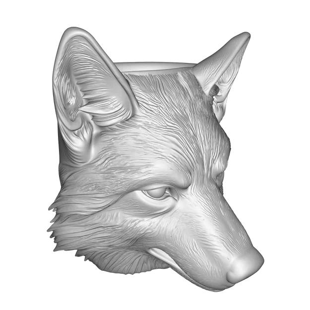 Mô hình cốc đầu Sói 3D – Đồ dùng gốm nghệ thuật (OBJ, STL, FBX, GLTF, BLEND, DAE, PLY, 3MF) - Image 13