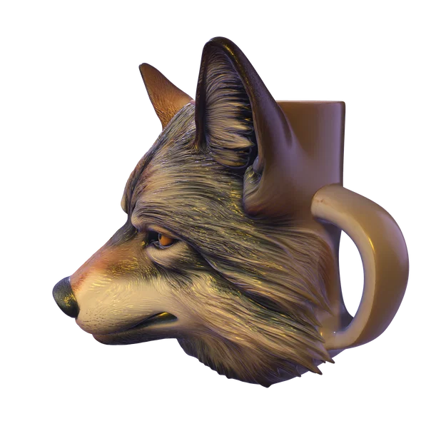 Mô hình cốc đầu Sói 3D – Đồ dùng gốm nghệ thuật (OBJ, STL, FBX, GLTF, BLEND, DAE, PLY, 3MF) - Image 22