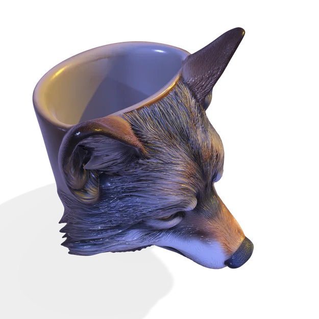 Mô hình cốc đầu Sói 3D – Đồ dùng gốm nghệ thuật (OBJ, STL, FBX, GLTF, BLEND, DAE, PLY, 3MF) - Image 24