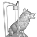 Đèn Điêu Khắc Hình Sói – Mô Hình 3D PBR Trang Trí & Công Năng (FBX, STL, USDZ, GLB) - Thumbnail 5