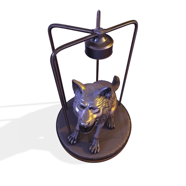 Đèn Điêu Khắc Hình Sói – Mô Hình 3D PBR Trang Trí & Công Năng (FBX, STL, USDZ, GLB) - Image 6