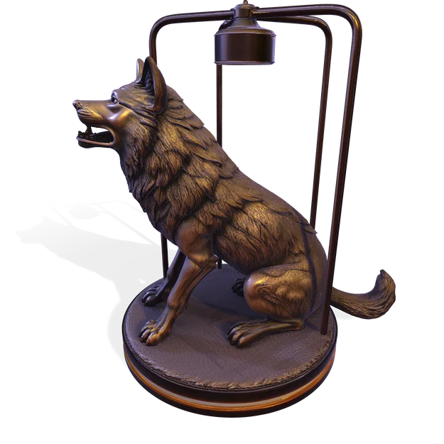 Đèn Điêu Khắc Hình Sói – Mô Hình 3D PBR Trang Trí & Công Năng (FBX, STL, USDZ, GLB) - Image 11