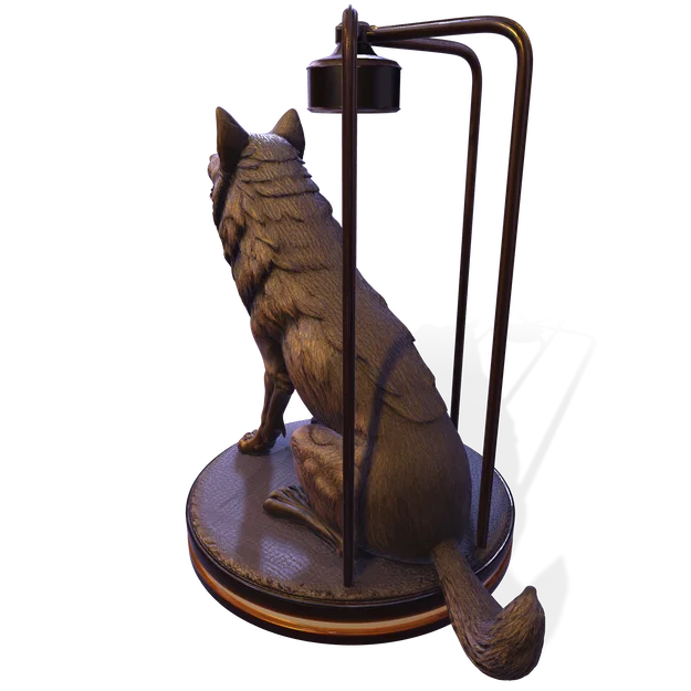Đèn Điêu Khắc Hình Sói – Mô Hình 3D PBR Trang Trí & Công Năng (FBX, STL, USDZ, GLB) - Image 13