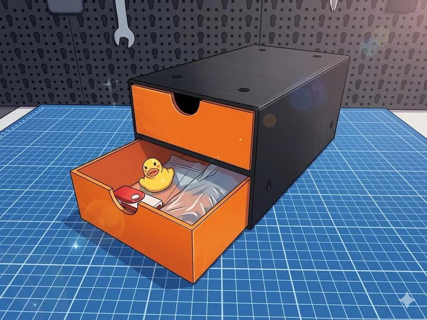 Hộp đựng đồ đa năng 2 ngăn nhỏ in 3D tiện lợi - Image 1