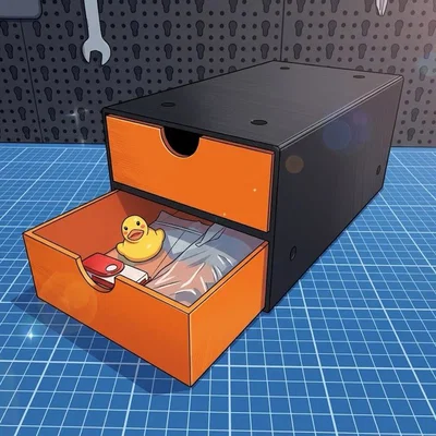 Hộp đựng đồ đa năng 2 ngăn nhỏ in 3D tiện lợi