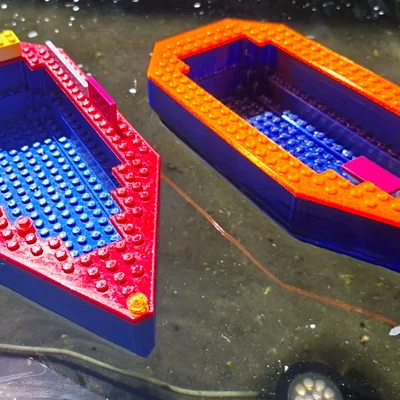 Thân tàu đồ chơi low-poly tương thích LEGO