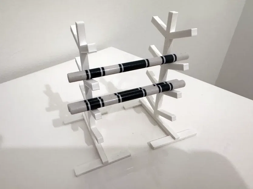 Giá đỡ thanh nhảy cho mô hình ngựa Schleich (Pole Rack) - Image 1