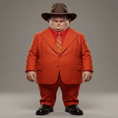 Mô hình 3D nhân vật Littleface từ bộ phim Dick Tracy (1990)