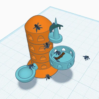 Tháp cho kiến ăn mô-đun (Ant feeding tower modular) - In 3D sáng tạo