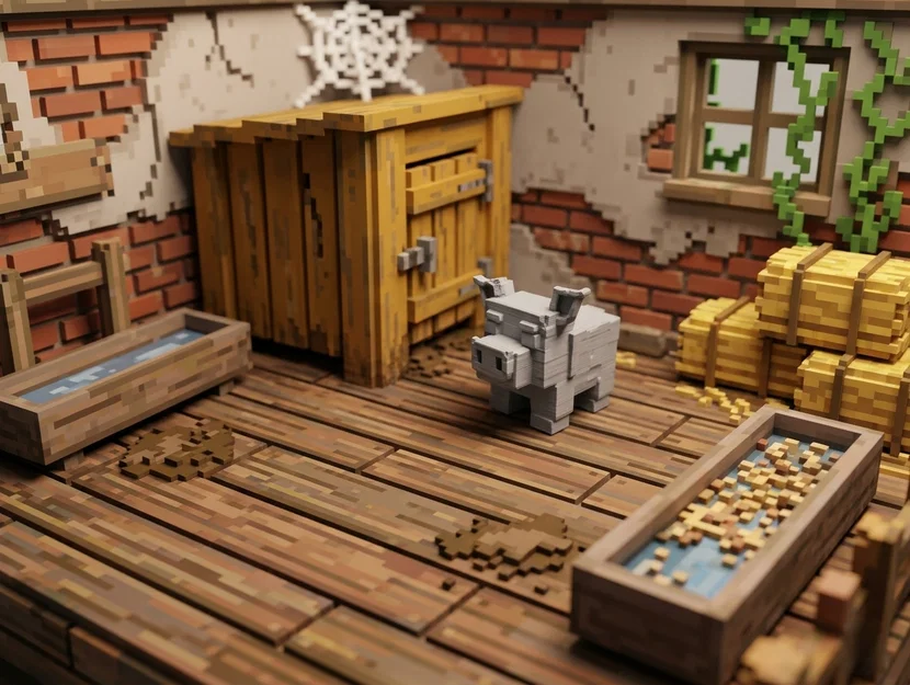 Pixel Piggy – Phong cách Voxel - Image 1