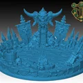 Đế trưng bày mô hình (Miniature Base) chủ đề hang ổ Orc cho RPG - Thumbnail 1