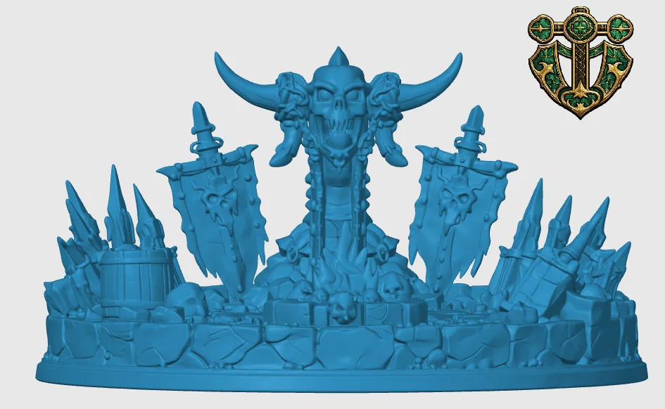 Đế trưng bày mô hình (Miniature Base) chủ đề hang ổ Orc cho RPG - Image 3