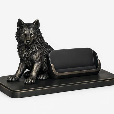 Wolf Desk Organizer – Mô hình 3D trang trí và tiện ích (FBX, STL, USDZ, GLB)