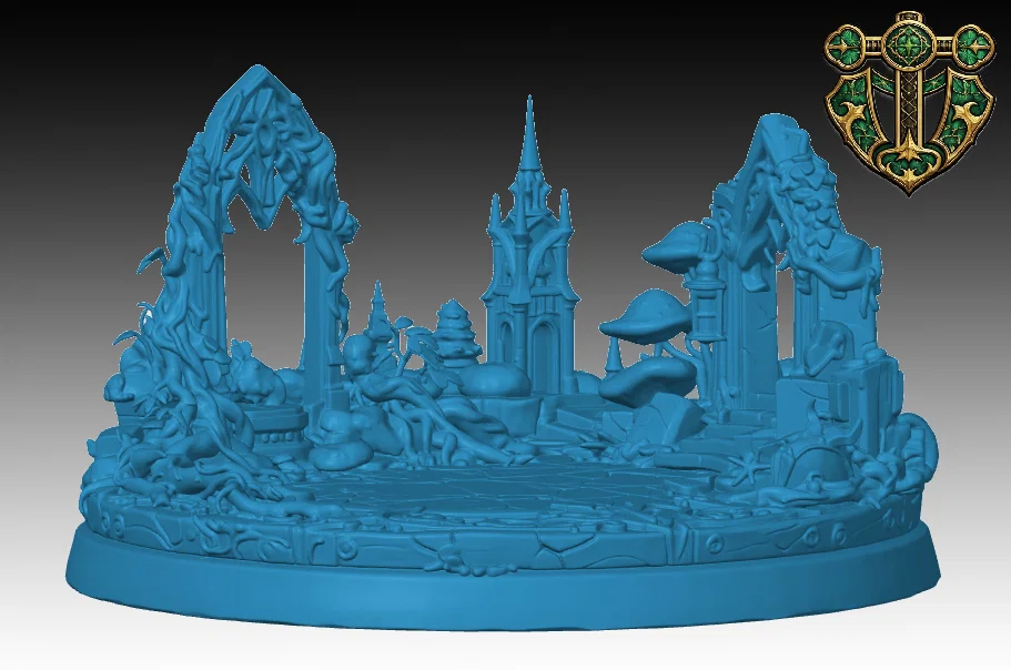 Mẫu đế mô hình vương quốc yêu tinh Elven Lair cho game RPG - Image 1