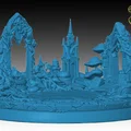 Mẫu đế mô hình vương quốc yêu tinh Elven Lair cho game RPG - Thumbnail 1